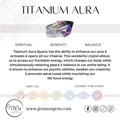 Titanium Aura Quartz Cluster