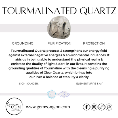 Tourmalinated Quartz Sphere 450gm