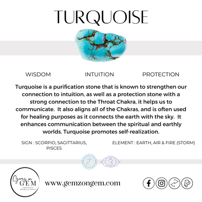 Turquoise Tumble - Medium