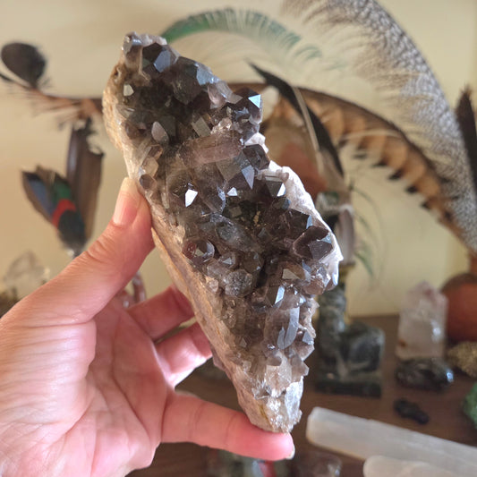 Smoky Quartz Cluster 790gm