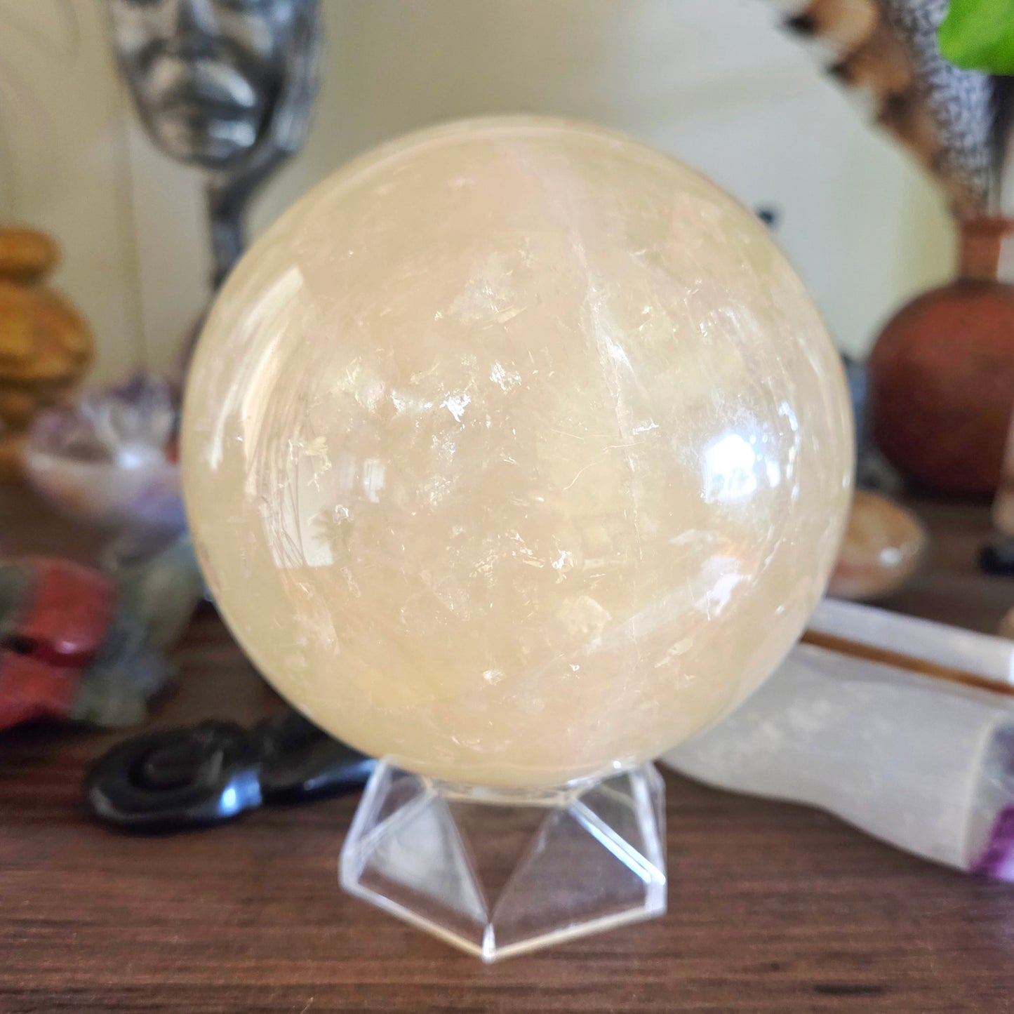 Honey Calcite Sphere 1.35Kg