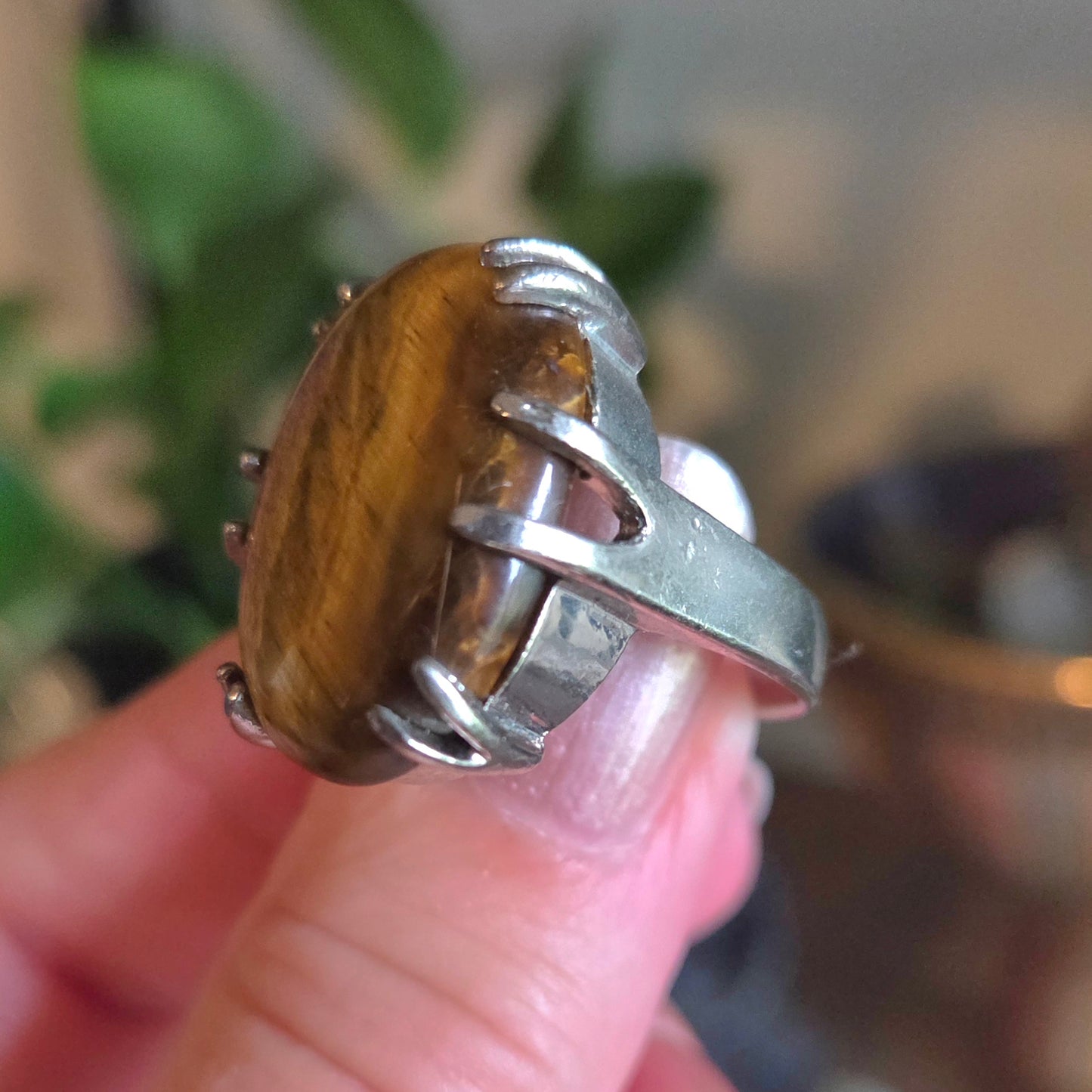 Tiger Eye Ring Size 11