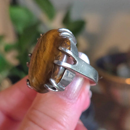 Tiger Eye Ring Size 11