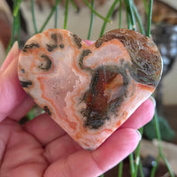 Red Moss Agate Heart