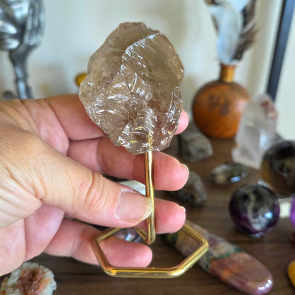 Smoky Quartz Pin