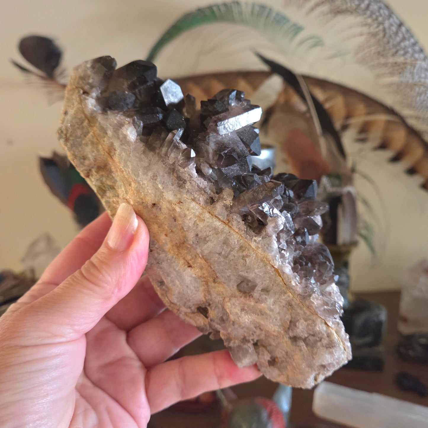 Smoky Quartz Cluster 790gm