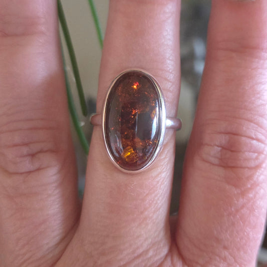 Amber Ring Size 10