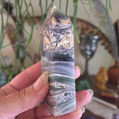 Opalised Fluorite Tower