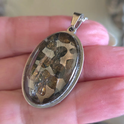Pallasite Meteorite Pendant