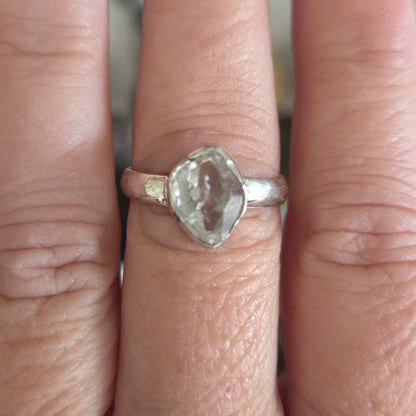 Herkimer Diamond Ring Size 9