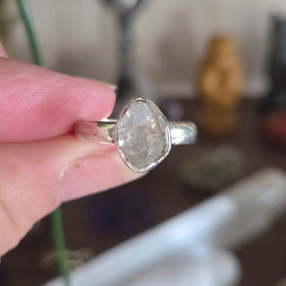 Herkimer Diamond Ring Size 9
