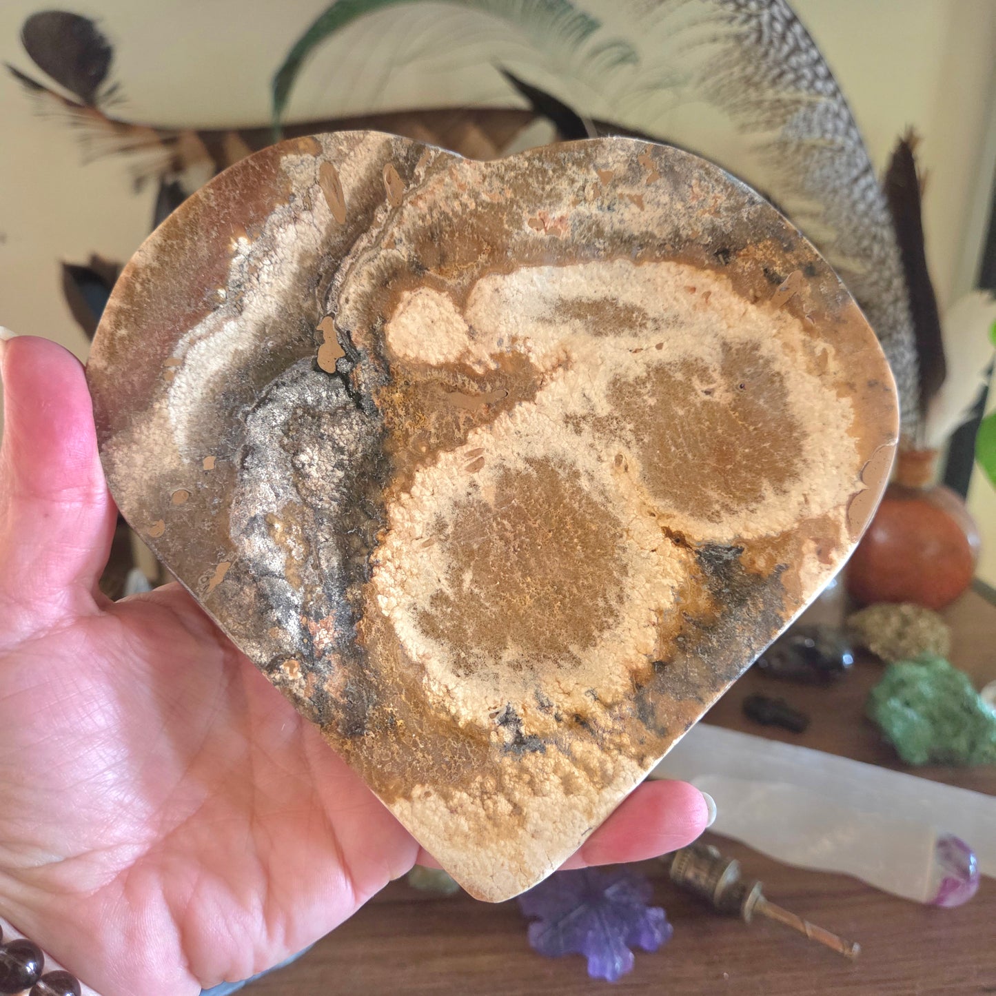 Aragonite Heart Dish