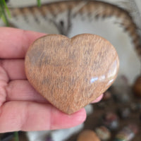 Peach Moonstone Heart