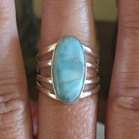 Larimar Cage Ring