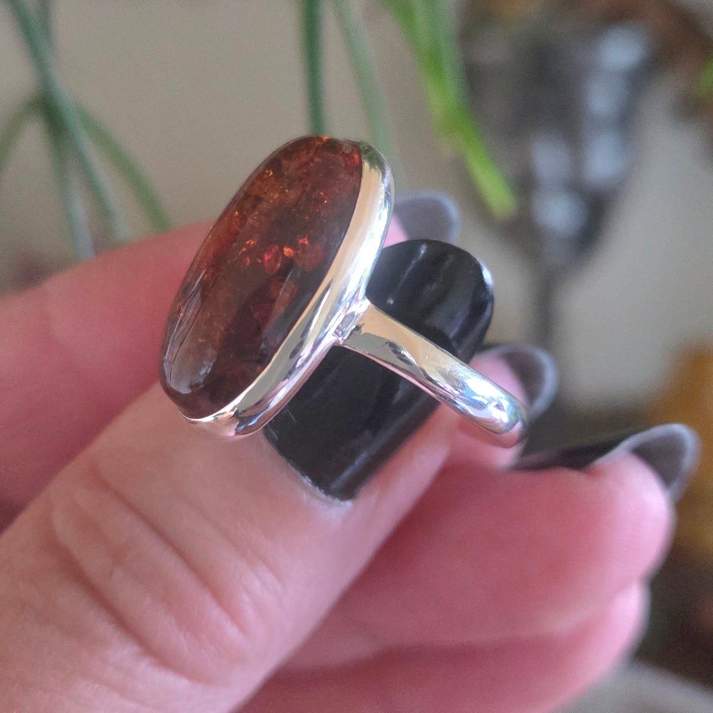 Amber Ring Size 10