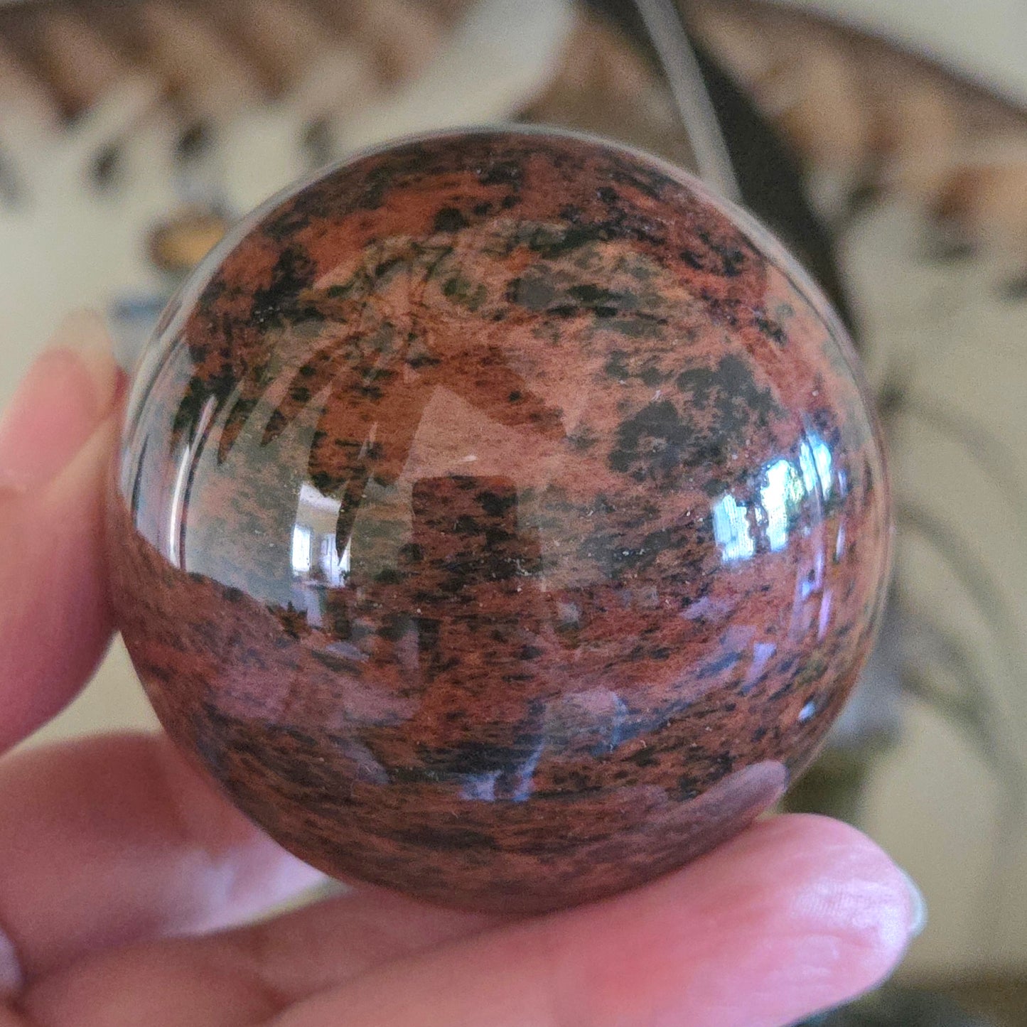 Mahogany Obsidian Sphere