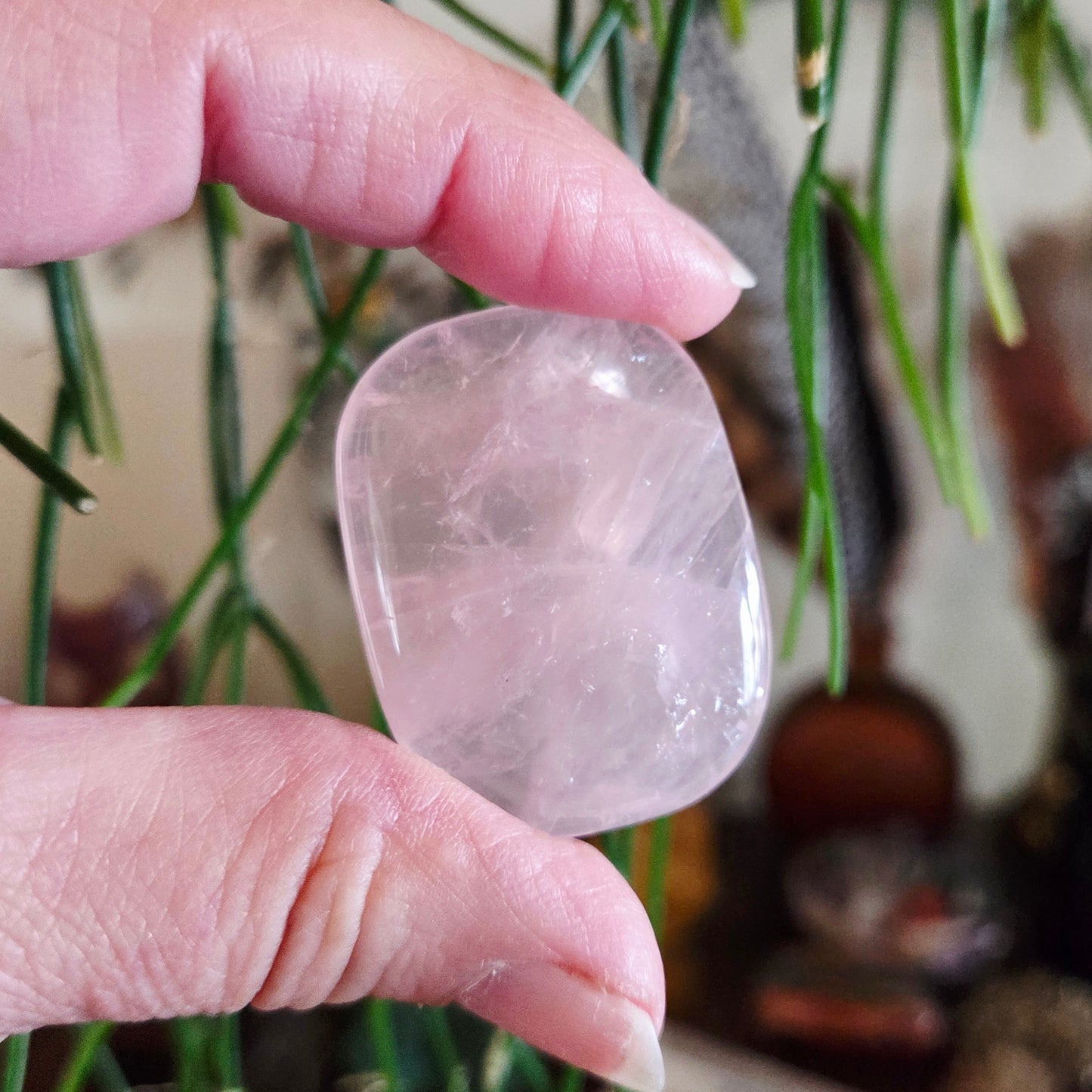 Rose Quartz Palm Stone