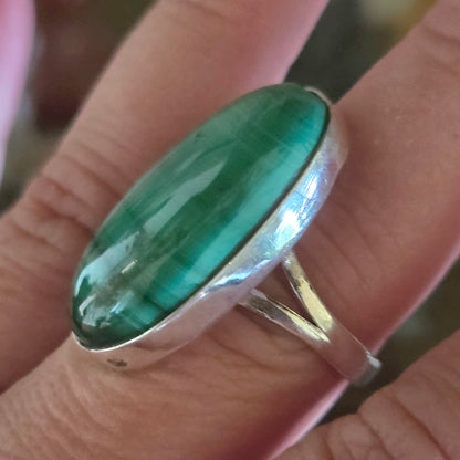 Malachite Ring Size 9