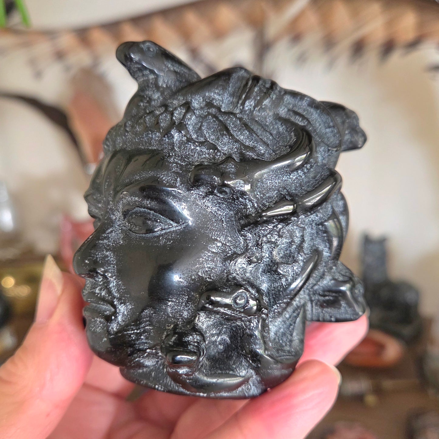 Black Obsidian Medusa