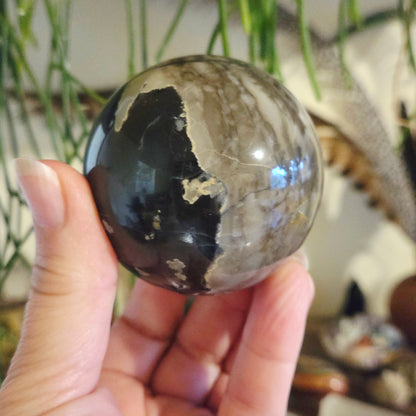 Volcano Agate Sphere 290Gm