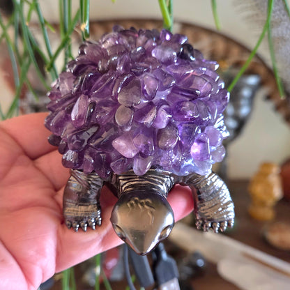Amethyst Turtle Lamp