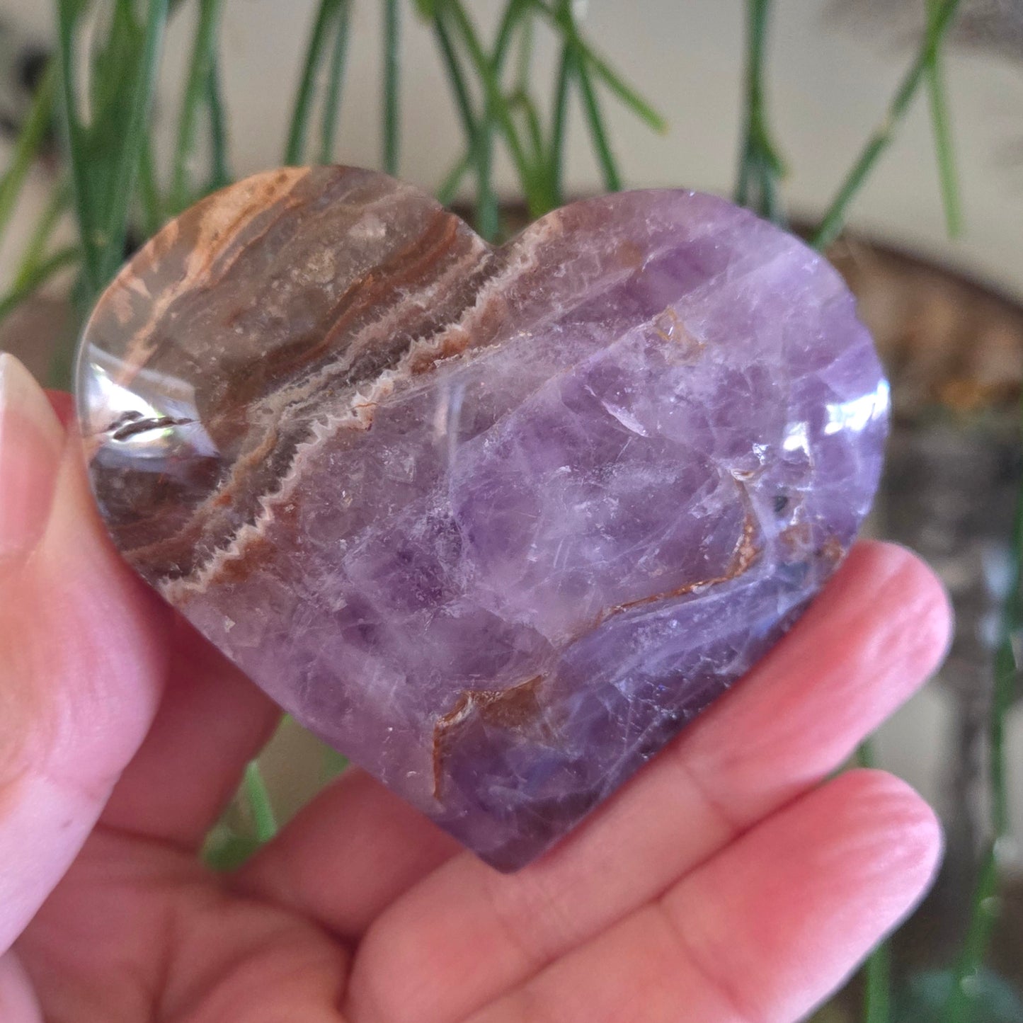 Amethyst Agate Heart