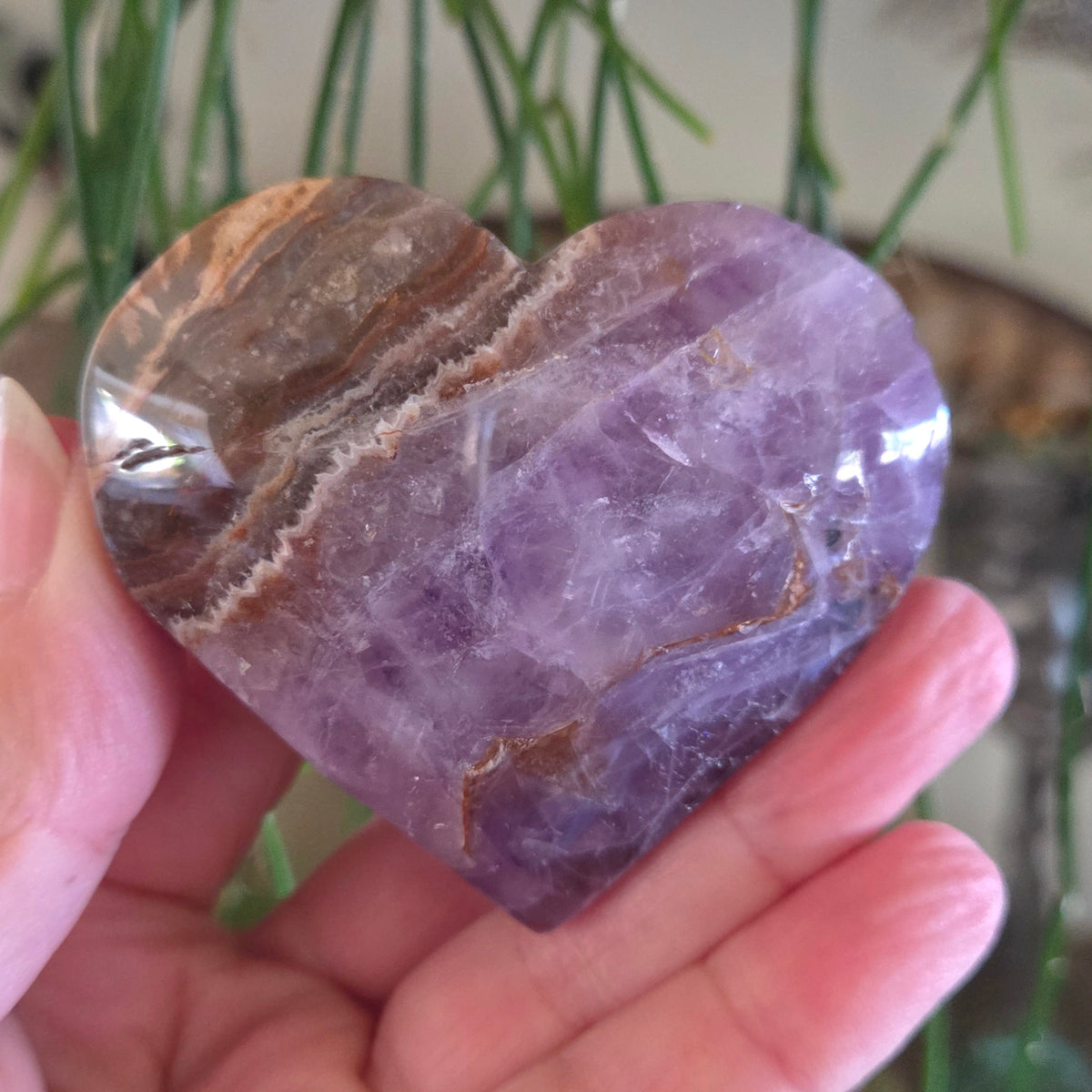 Amethyst Agate Heart