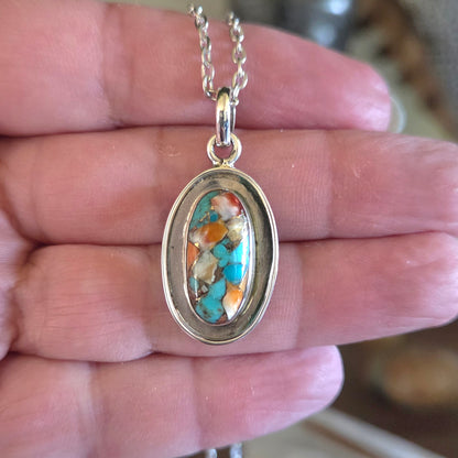 Spiny Oyster Turquoise Pendants