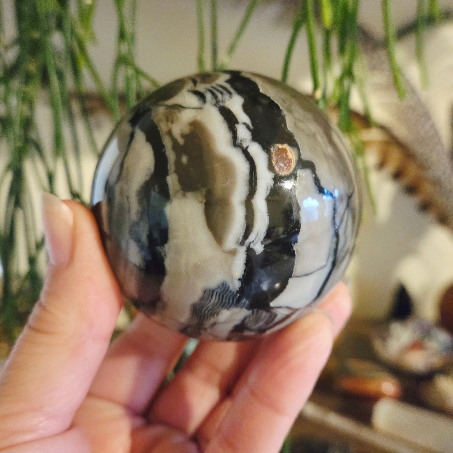 Volcano Agate Sphere 400Gm