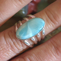 Larimar Cage Ring