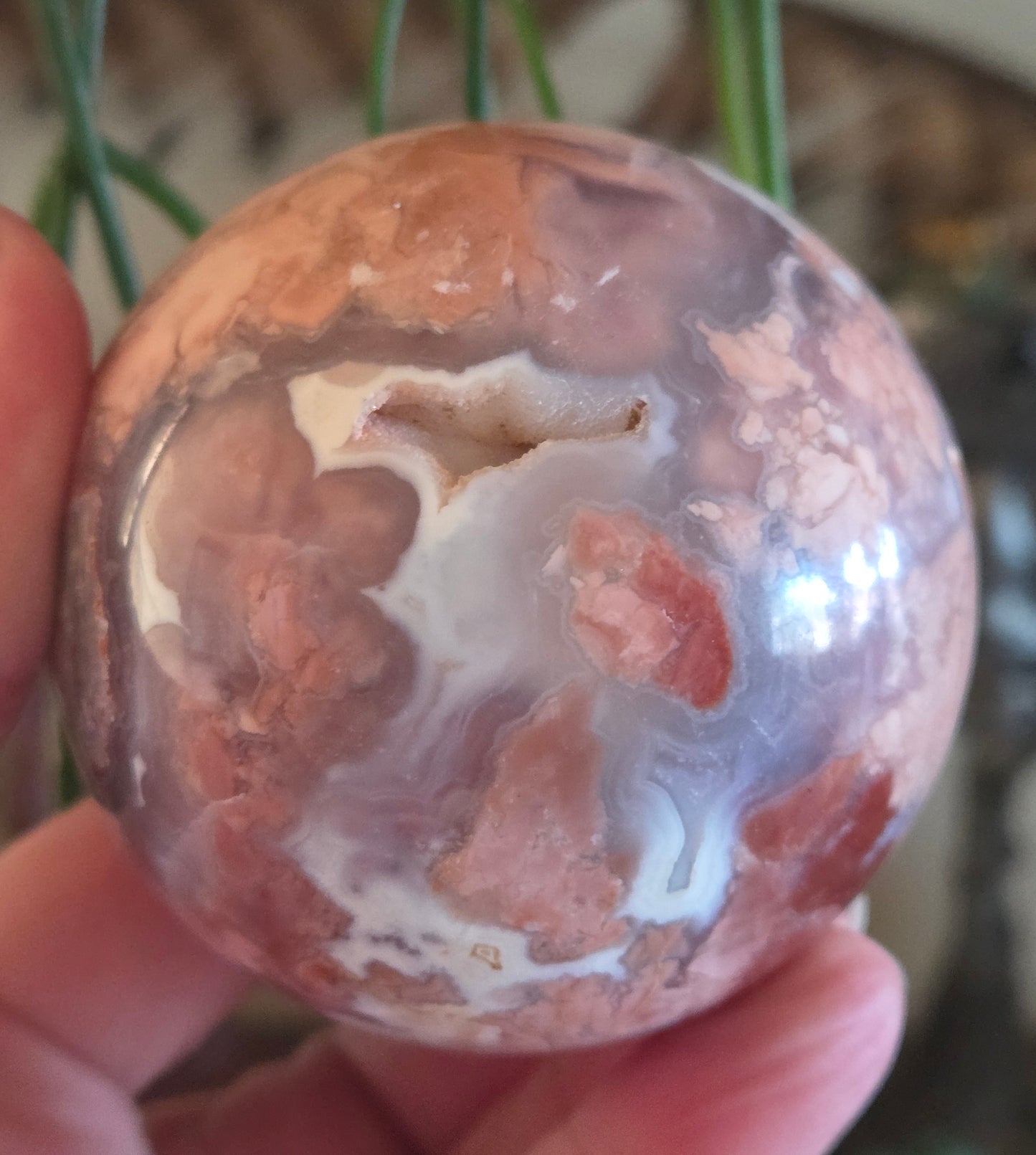 Petal Agate Sphere