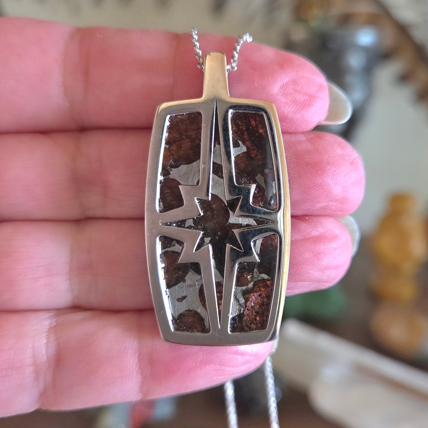 Pallasite Meteorite Pendant