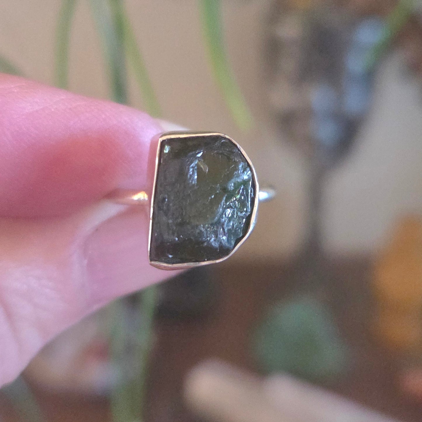 Green Tourmaline Ring Size 7