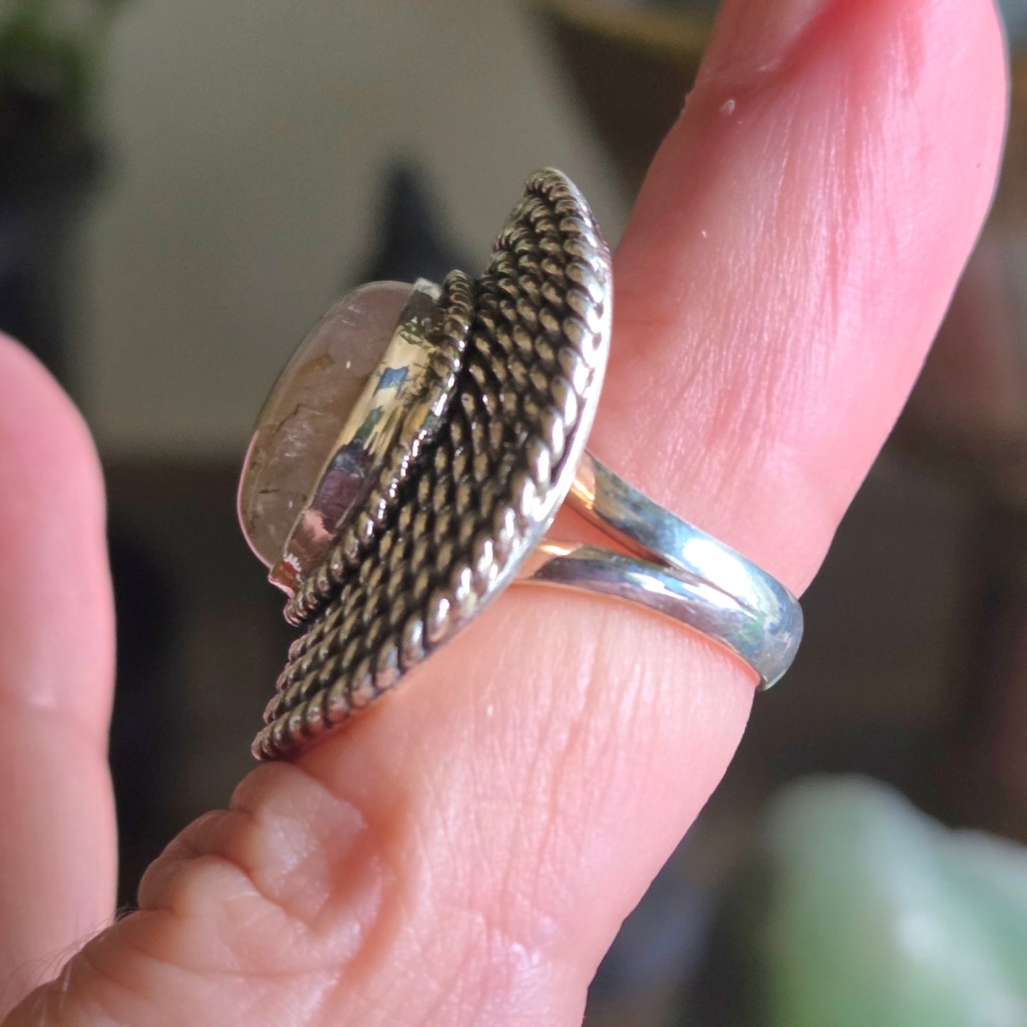 Golden Rutile Ring Size 4