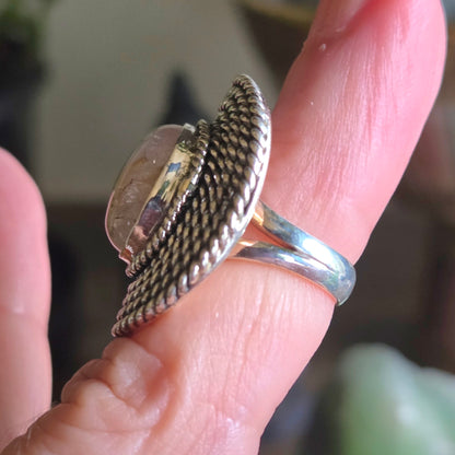Golden Rutile Ring Size 4