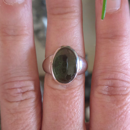 Moldavite Ring Size 8