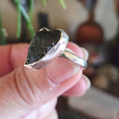 Moldavite Ring Size 9