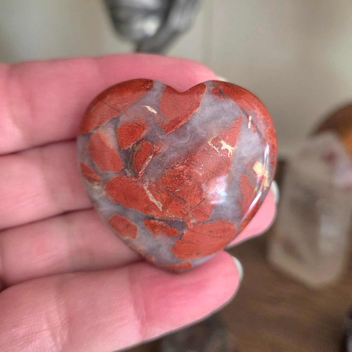 Red Jasper Heart