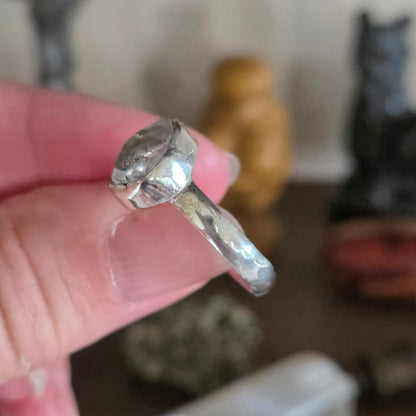 Herkimer Diamond Ring Size 9