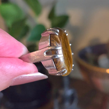 Tiger Eye Ring Size 11