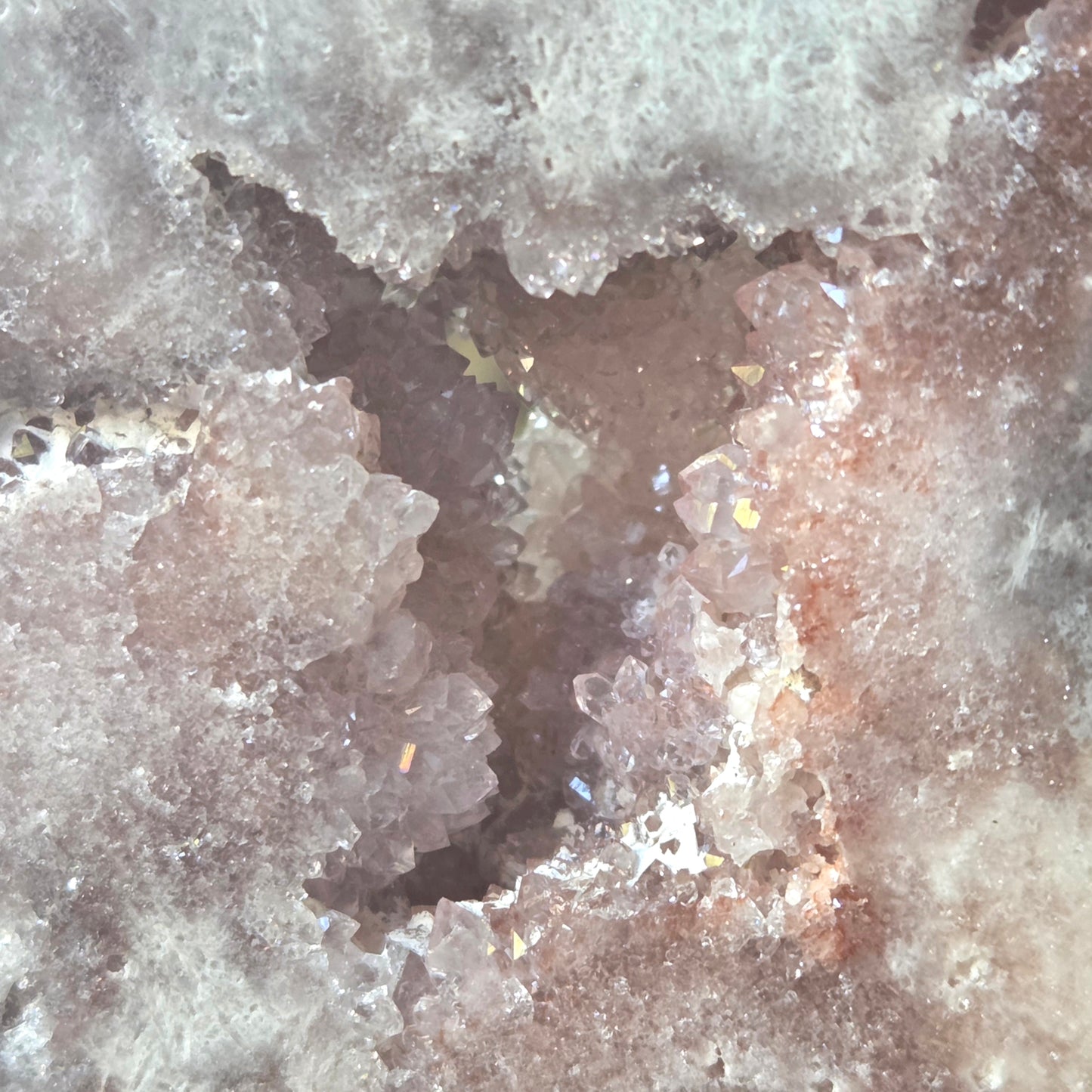 Pink Amethyst Slab & Metal Stand 3Kg