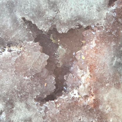 Pink Amethyst Slab & Metal Stand 3Kg