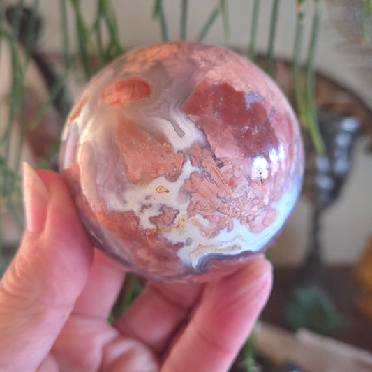 Petal Agate Sphere