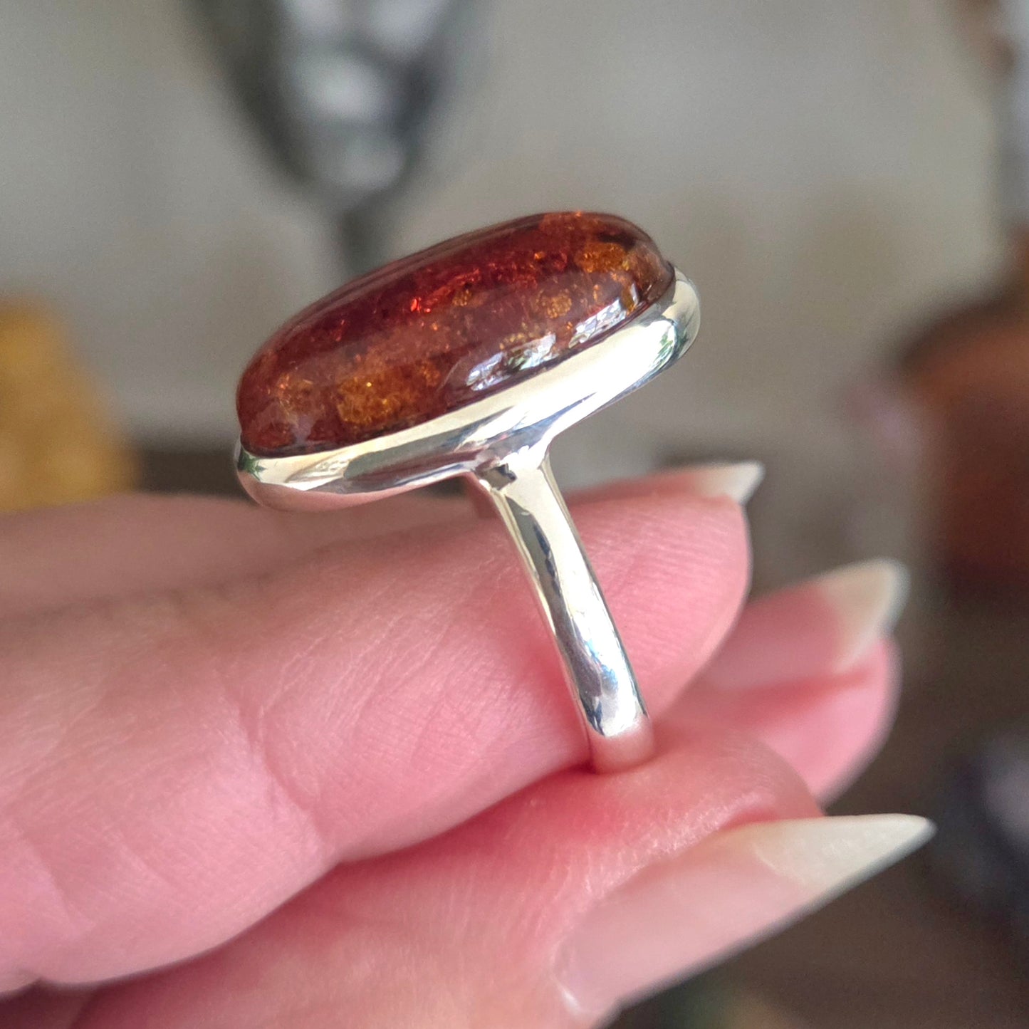 Amber Ring - Size 10