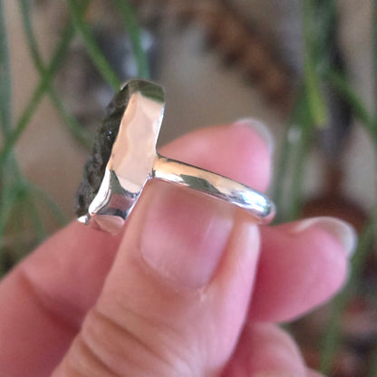Moldavite Ring Size 8