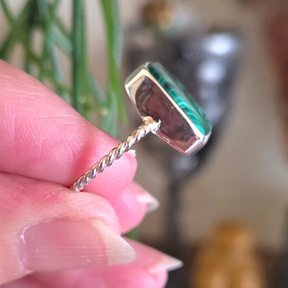 Malachite Ring Size 7