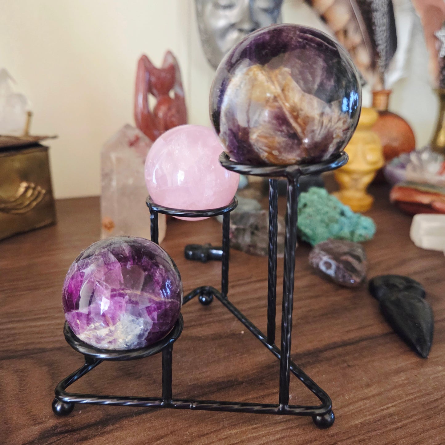 Metal Trio Sphere Stand