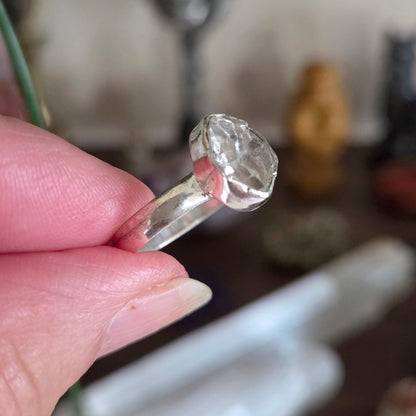 Herkimer Diamond Ring Size 9