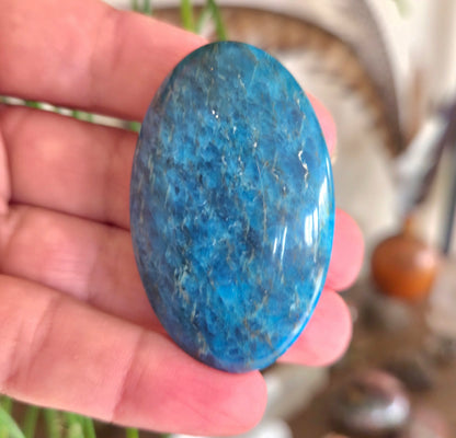 Blue Apatite Palm Stone
