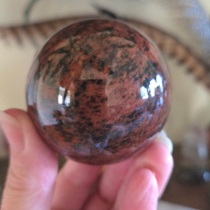 Mahogany Obsidian Sphere